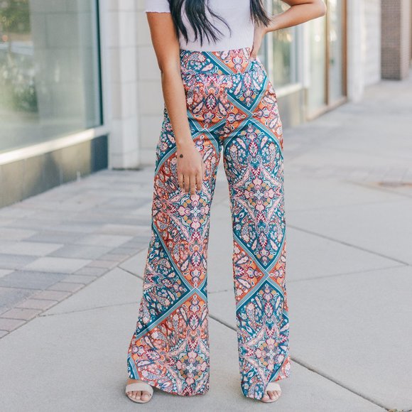 DO+ BE Paisley Pants - Picture 1 of 2